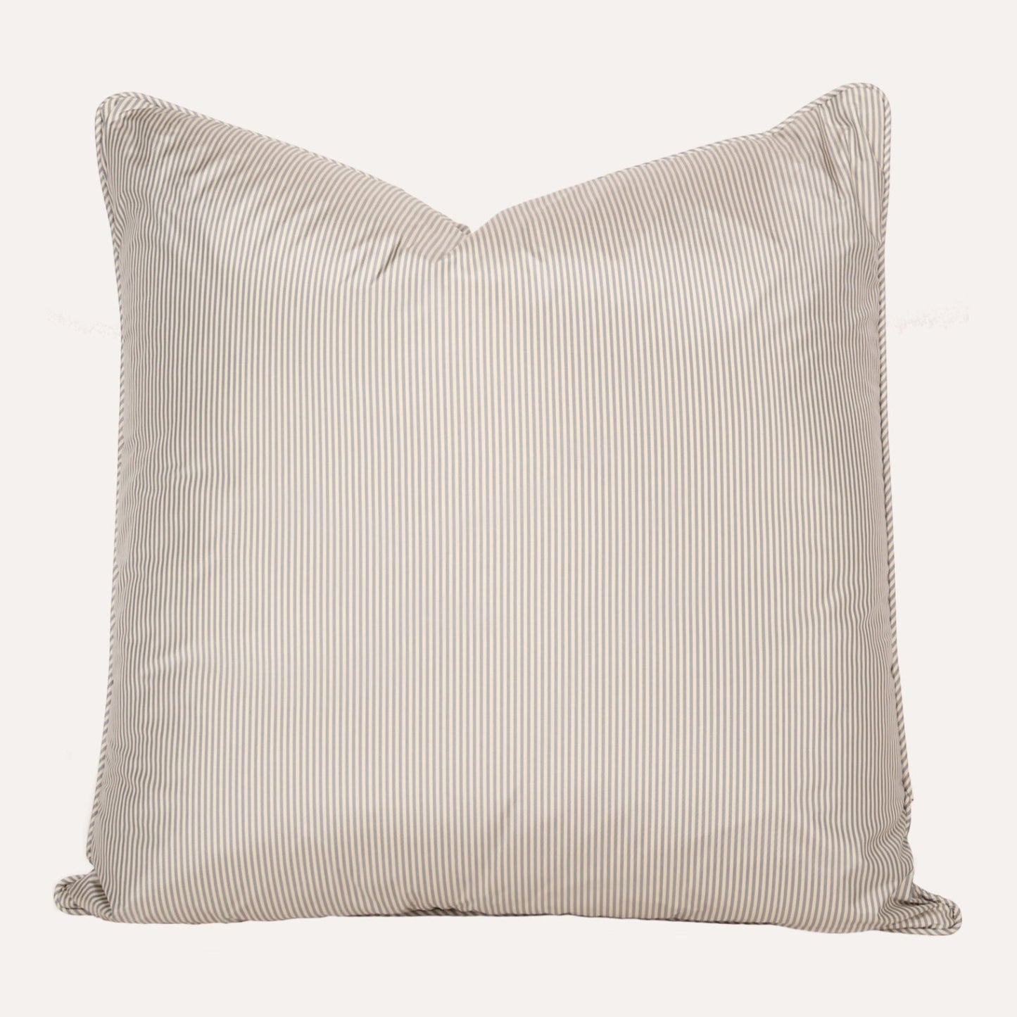French Blue Stripe Silk Pillow with Cording