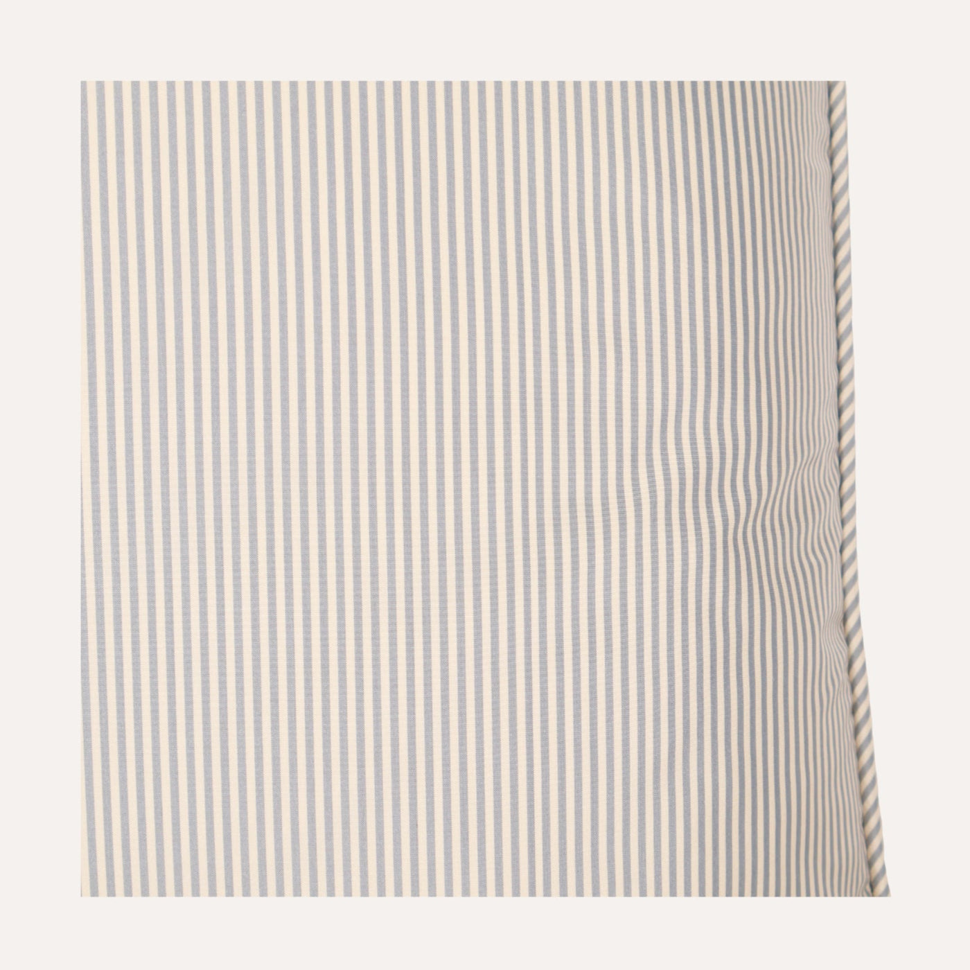 French Blue Stripe Silk Pillow with Cording