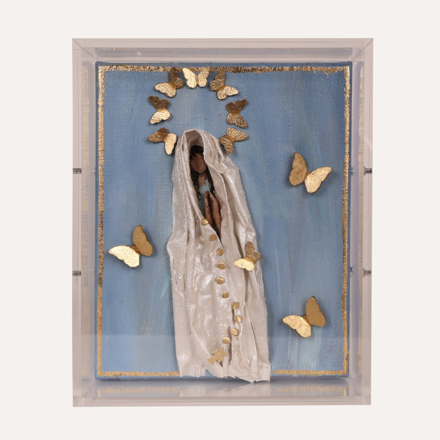 Blue Mary with Butterfly Halo