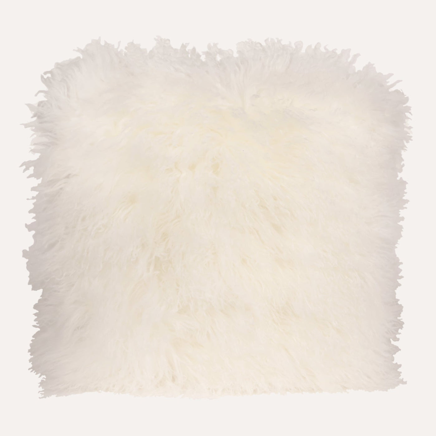 Tibetan Fur & Brass Ottoman