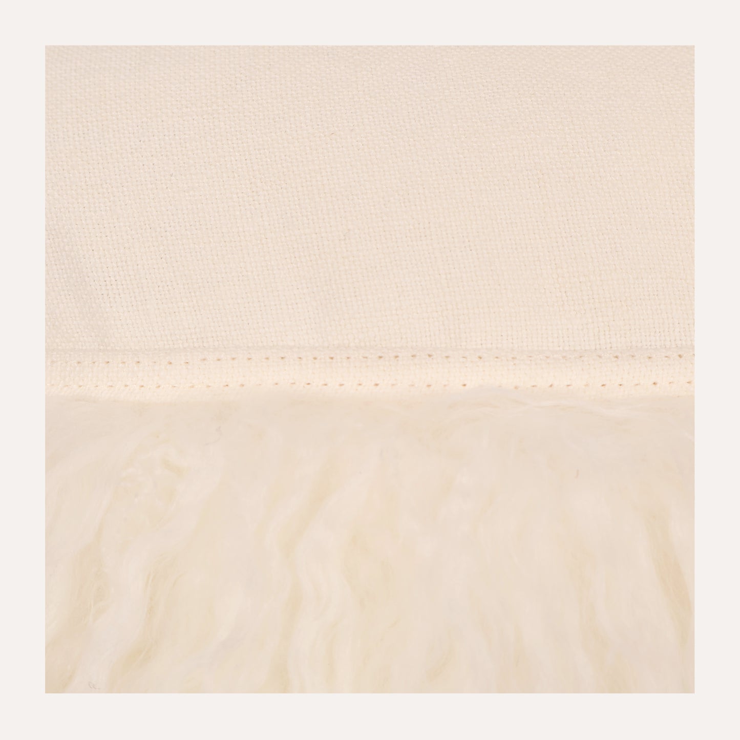Oyster Linen with Mohair Trim Lumbar 14 x 42