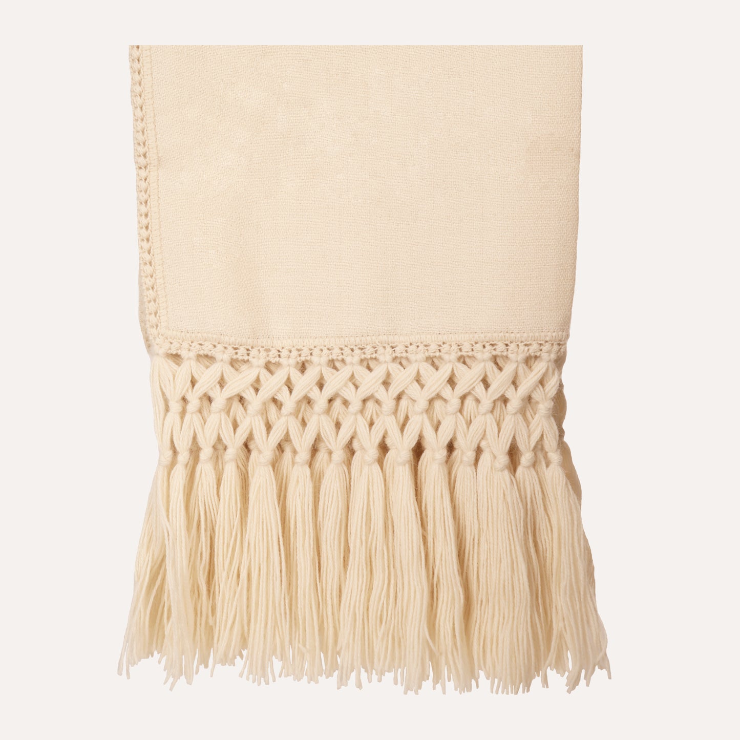 Alpaca Woven Ivory Throw