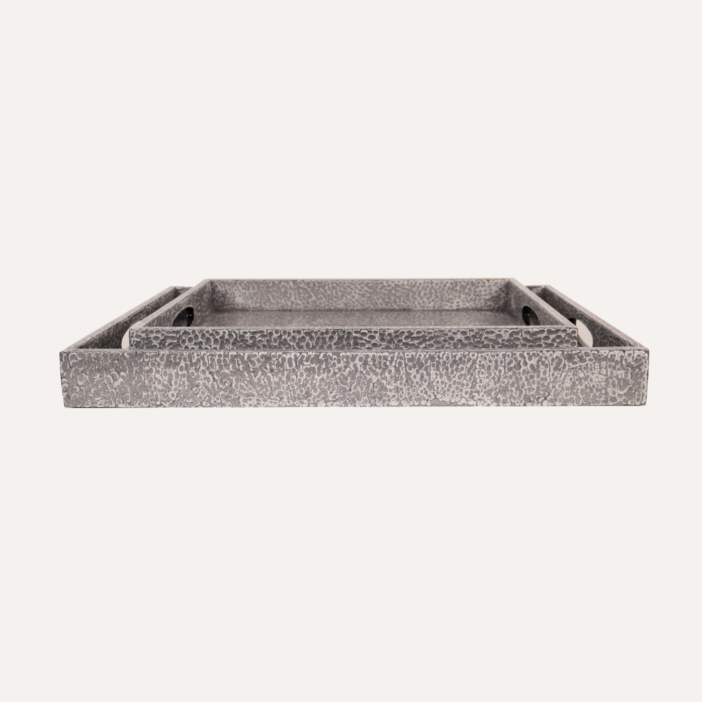 Grey Eggshell Lacquered Tray