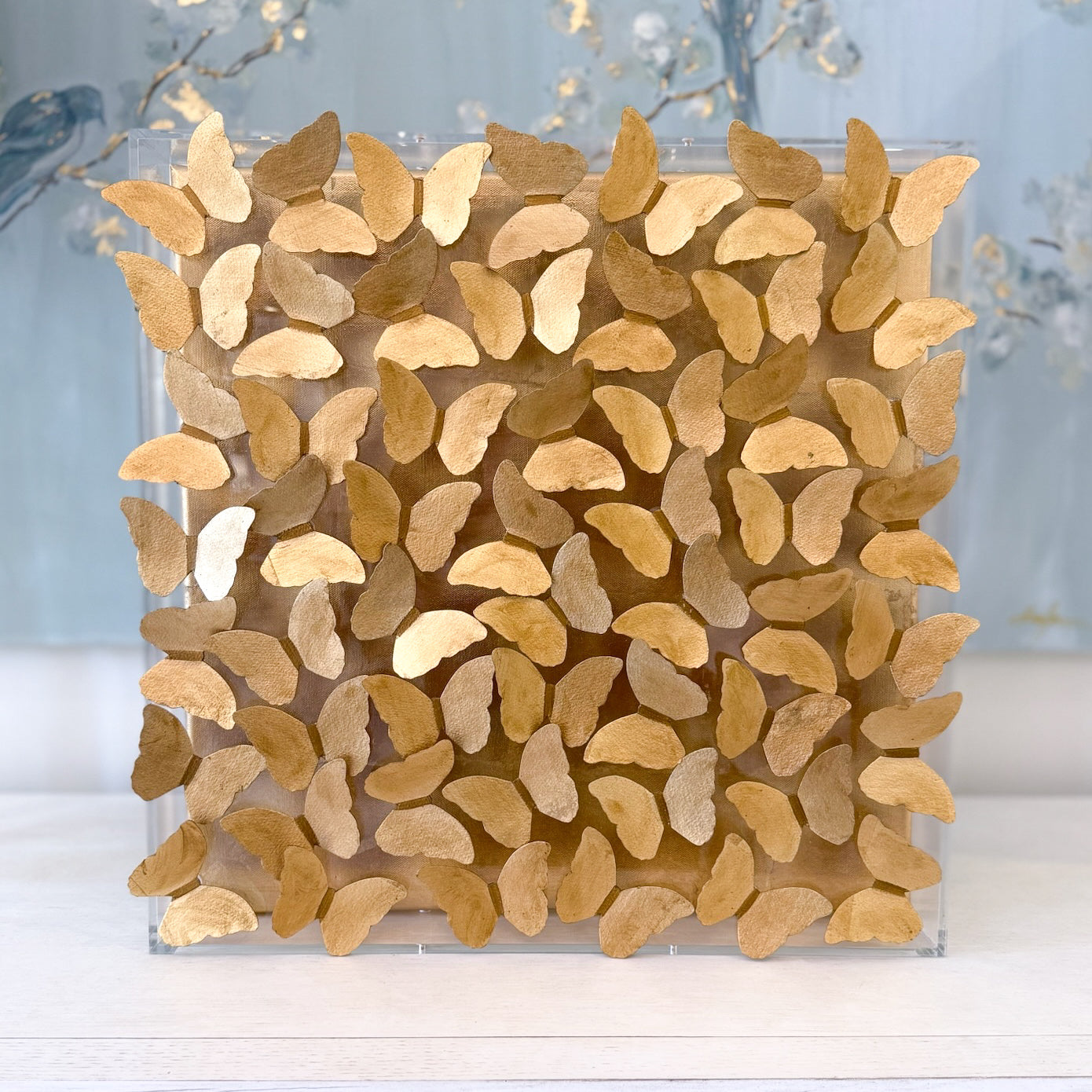 20x20 Butterfly Gold Background