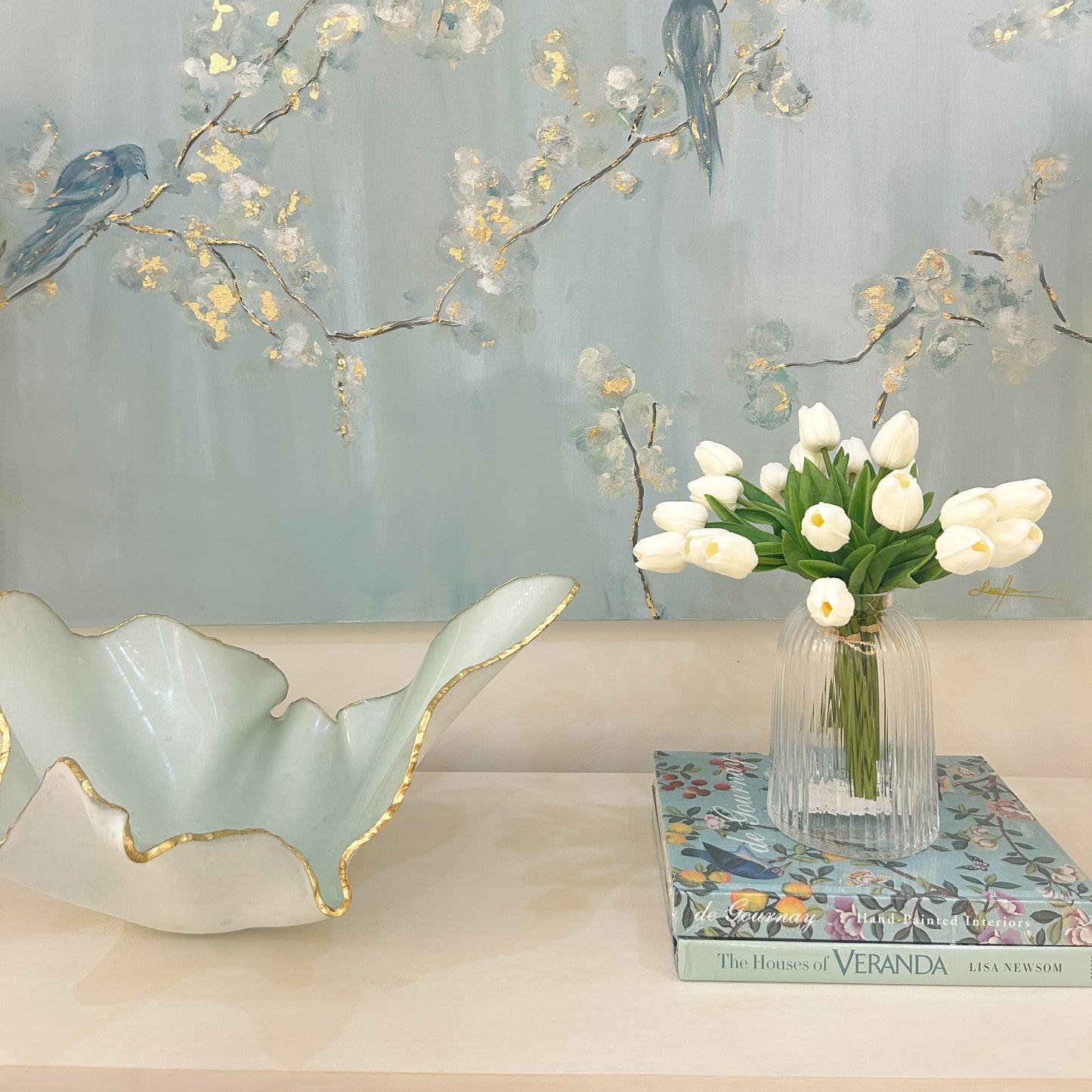 Pleated Glass Vase