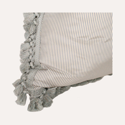 22x22 Blue Stripe Silk Pillow