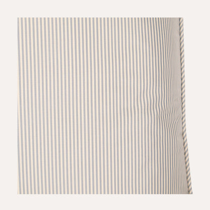 French Blue Stripe Silk Pillow with Cording