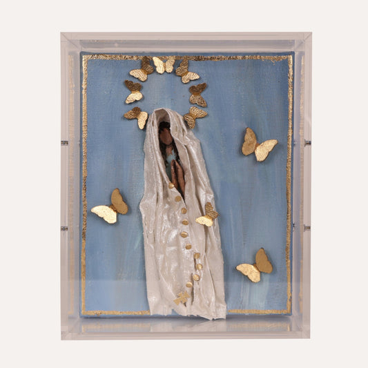Blue Mary with Butterfly Halo