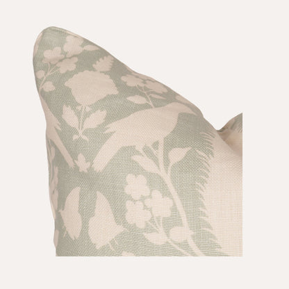 Spa Bird Linen Pillow