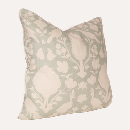 Spa Bird Linen Pillow