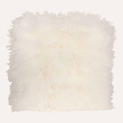 Tibetan Fur & Brass Ottoman