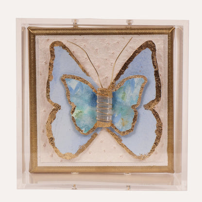 Butterfly Blue on Ostrich (abstract)