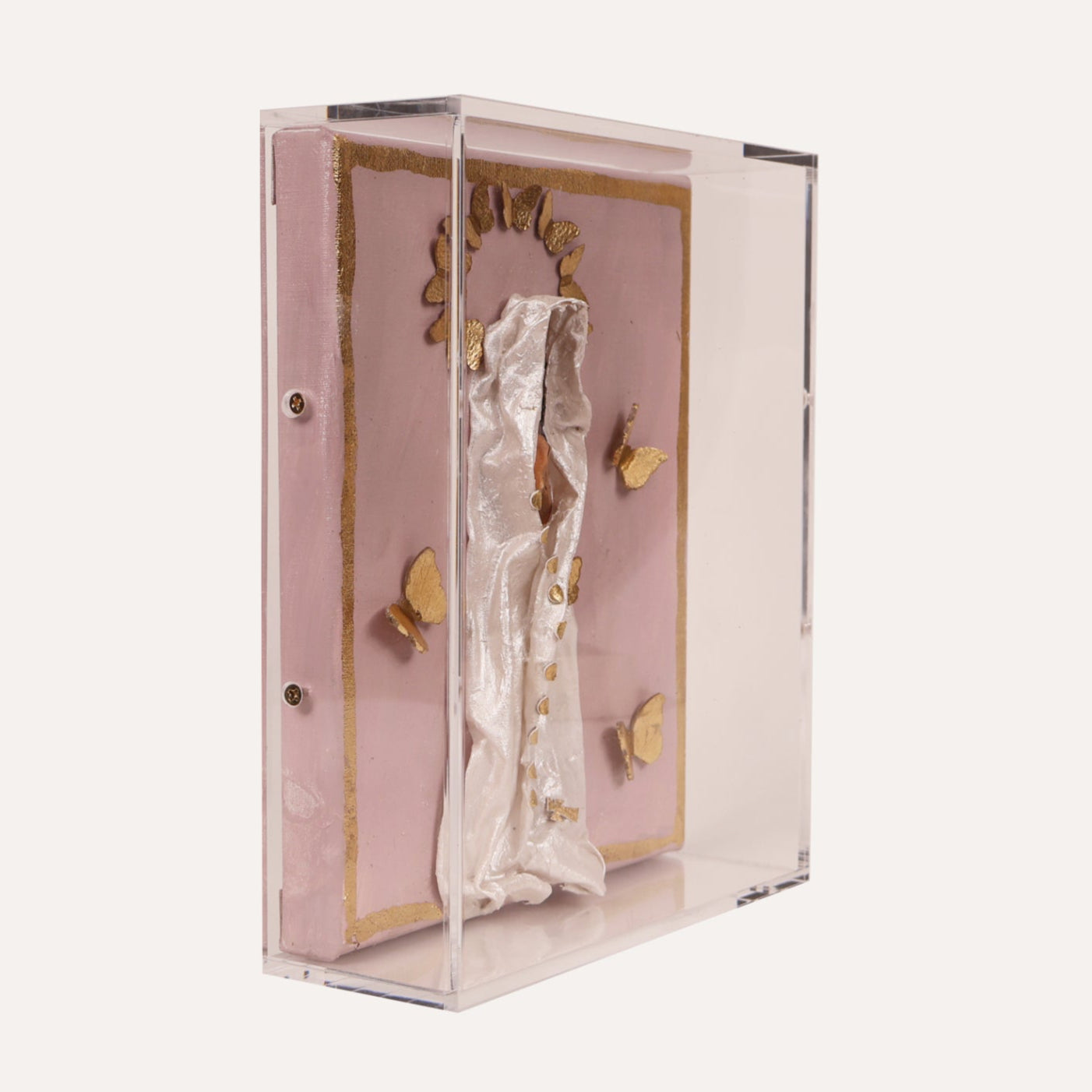 Pink Mary with Butterfly Halo
