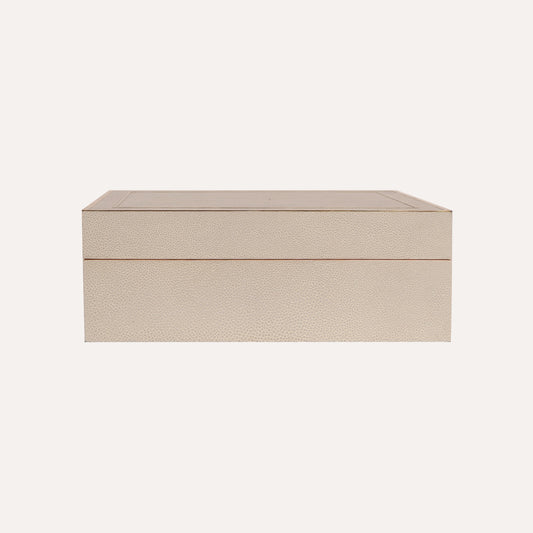 Snow Shagreen Rectangular Box