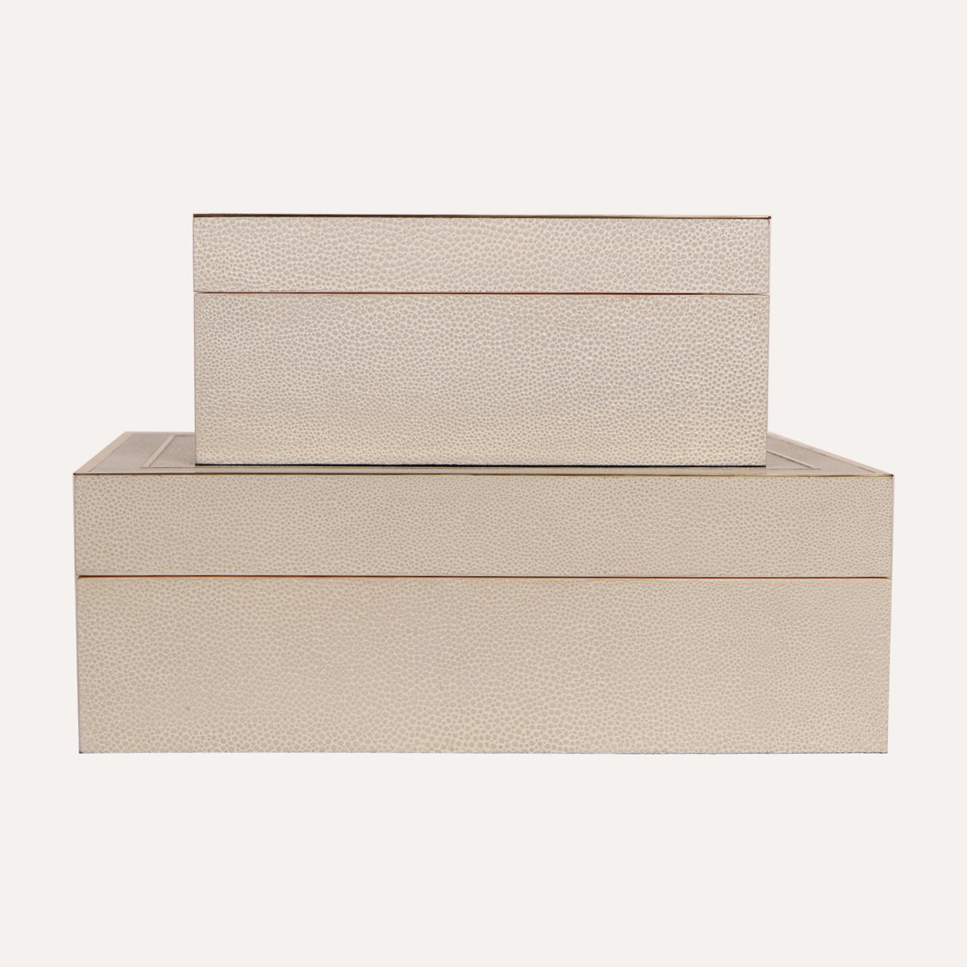 Snow Shagreen Rectangular Box