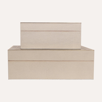 Snow Shagreen Rectangular Box