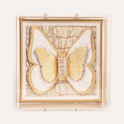 6x6 Ostrich Butterfly on Croc Background