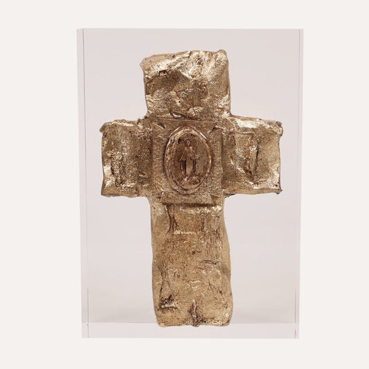 Handmade Cross on Crystal Book Topper
