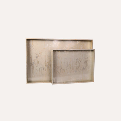 Champagne Silver Leaf Tray