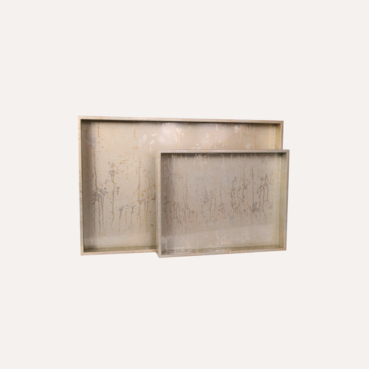 Champagne Silver Leaf Tray
