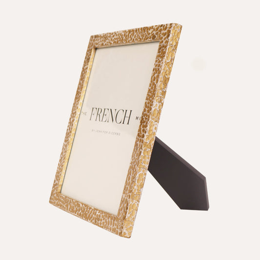 Eggshell Gold & White Picture Frame - 8x10