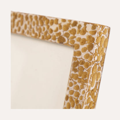 Eggshell Gold & White Picture Frame - 4x6