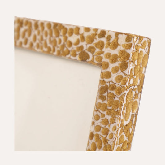 Eggshell Gold & White Picture Frame - 8x10