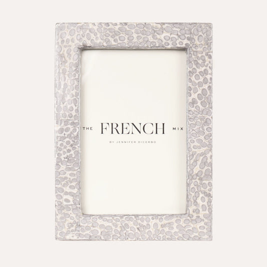 Eggshell Silver & White Picture Frame - 5x7