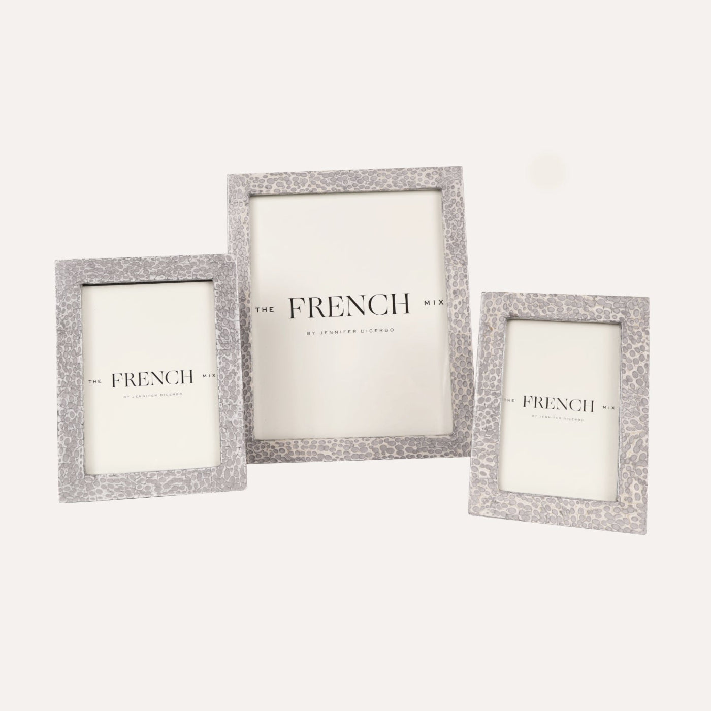 Eggshell Silver & White Picture Frame - 8x10