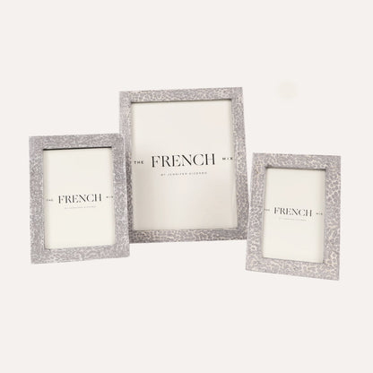 Eggshell Silver & White Picture Frame - 8x10