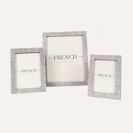 Eggshell Silver & White Picture Frame - 8x10
