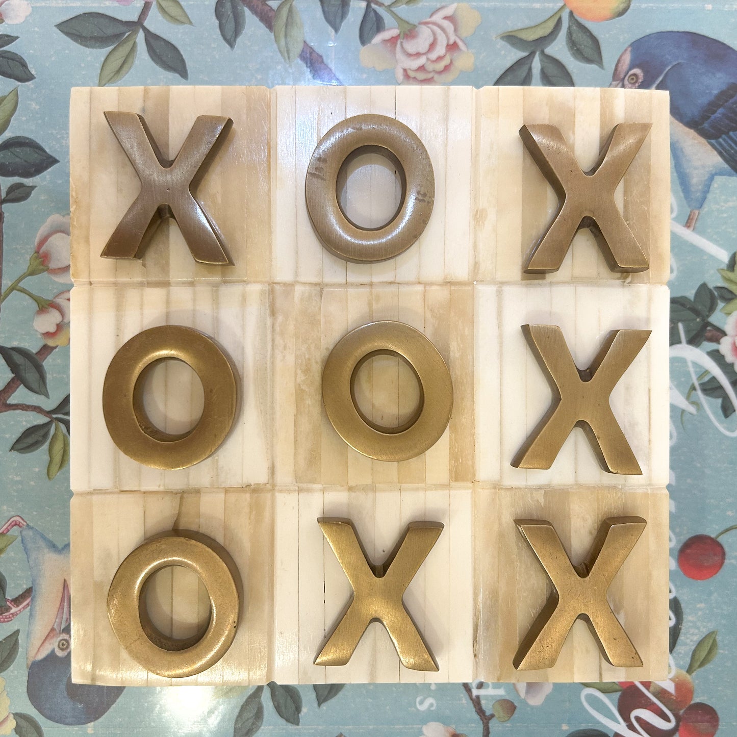 Bone & Brass Tic Tac Toe