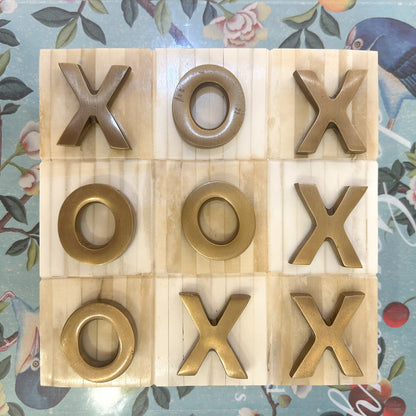Bone & Brass Tic Tac Toe