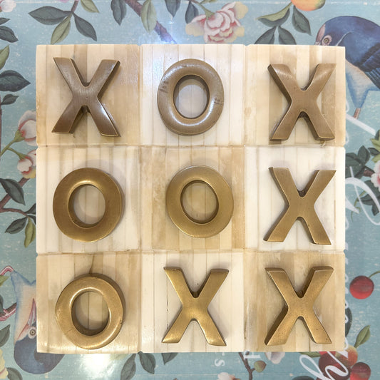 Bone & Brass Tic Tac Toe