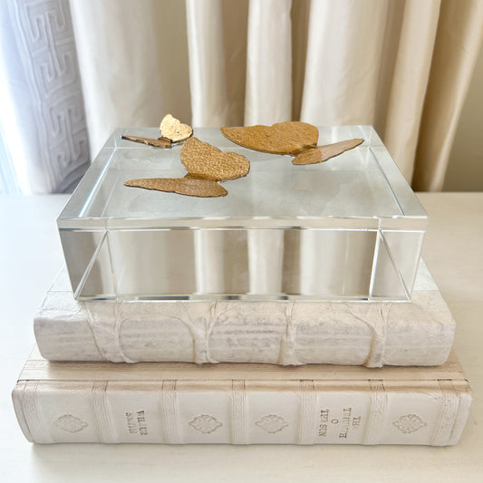 Handmade Butterfly on Crystal Book Topper