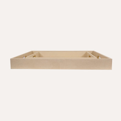 Snow Rectangular Faux Shagreen Tray