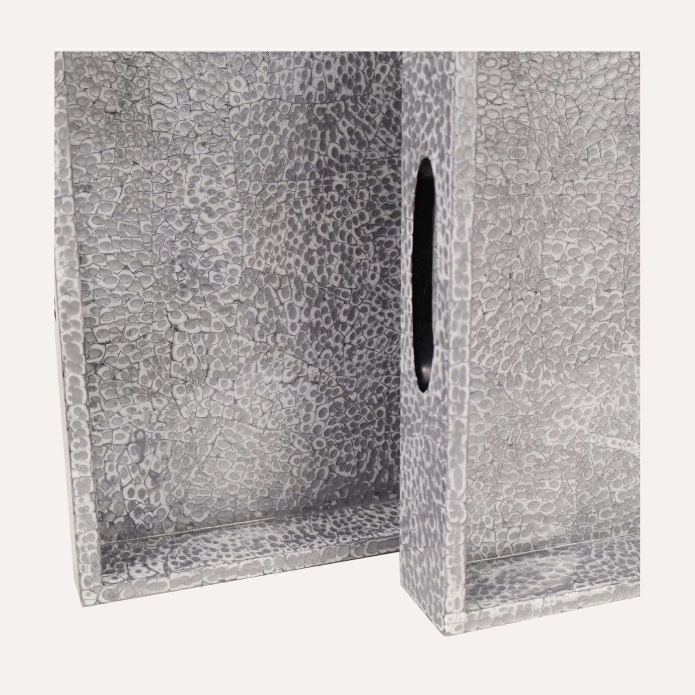 Grey Eggshell Lacquered Tray