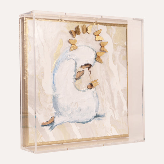 12x12 Mary With Butterfly Halo