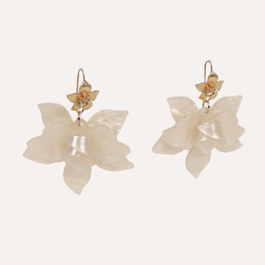 Ivory Flower Earrings