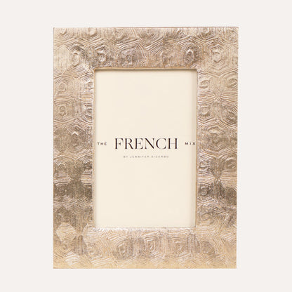Tortoise Warm Silver Picture Frame 4" x 6"