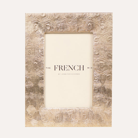 Tortoise Warm Silver Picture Frame 4" x 6"