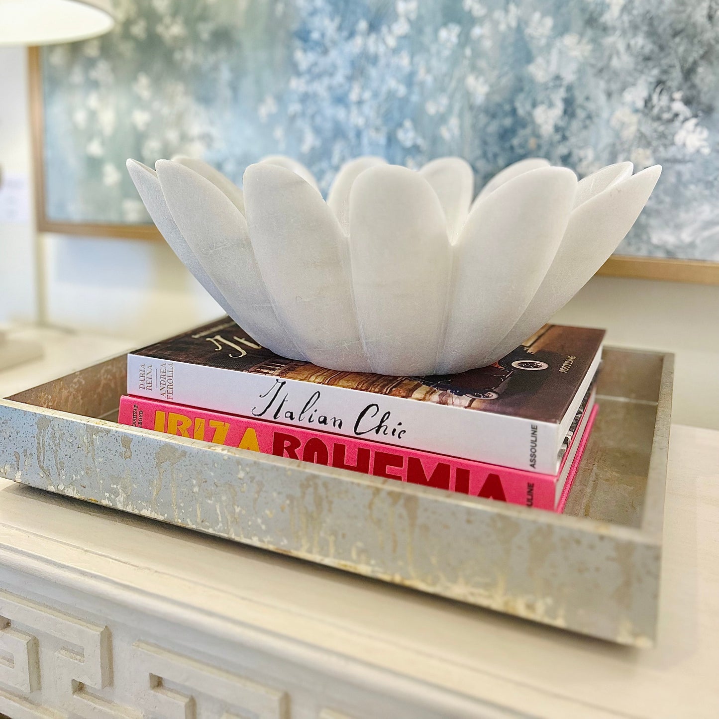 Champagne Silver Leaf Tray
