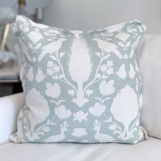 22x22 Spa Linen Bird Pattern