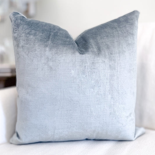 20x20 Silver Velvet Pillow