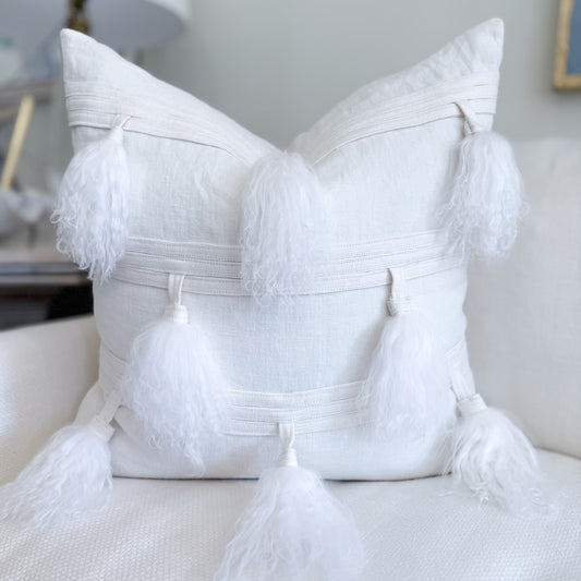 24 x 24 Oyster Washed Linen Pillow