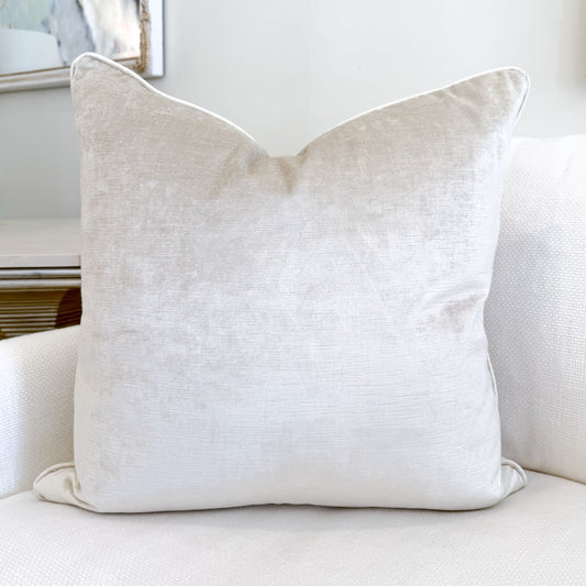 22x22 Oyster Velvet Pillow