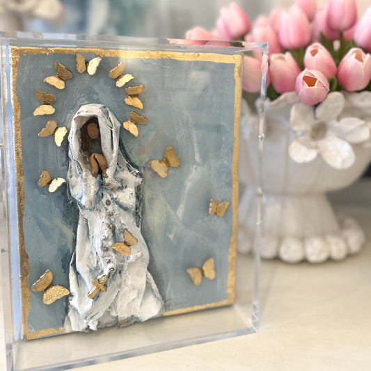 Blue Mary with Butterfly Halo