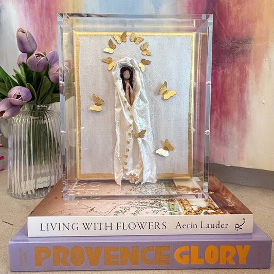 Silver Mary with Butterfly Halo