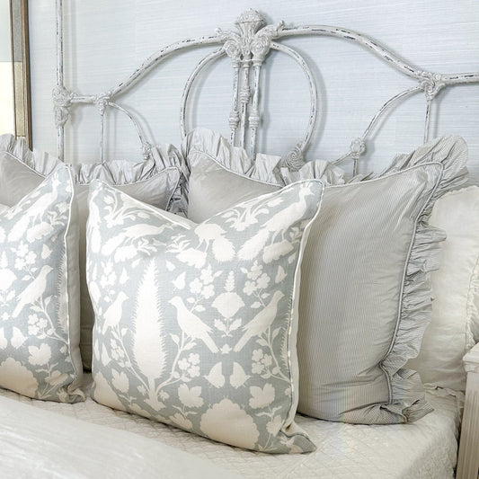 Double Sided Silk Euro with Ruffle