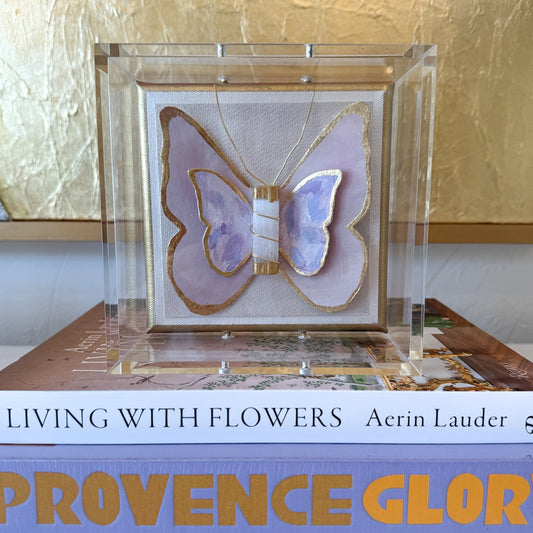 Butterfly Pink on Silver (Abstract)